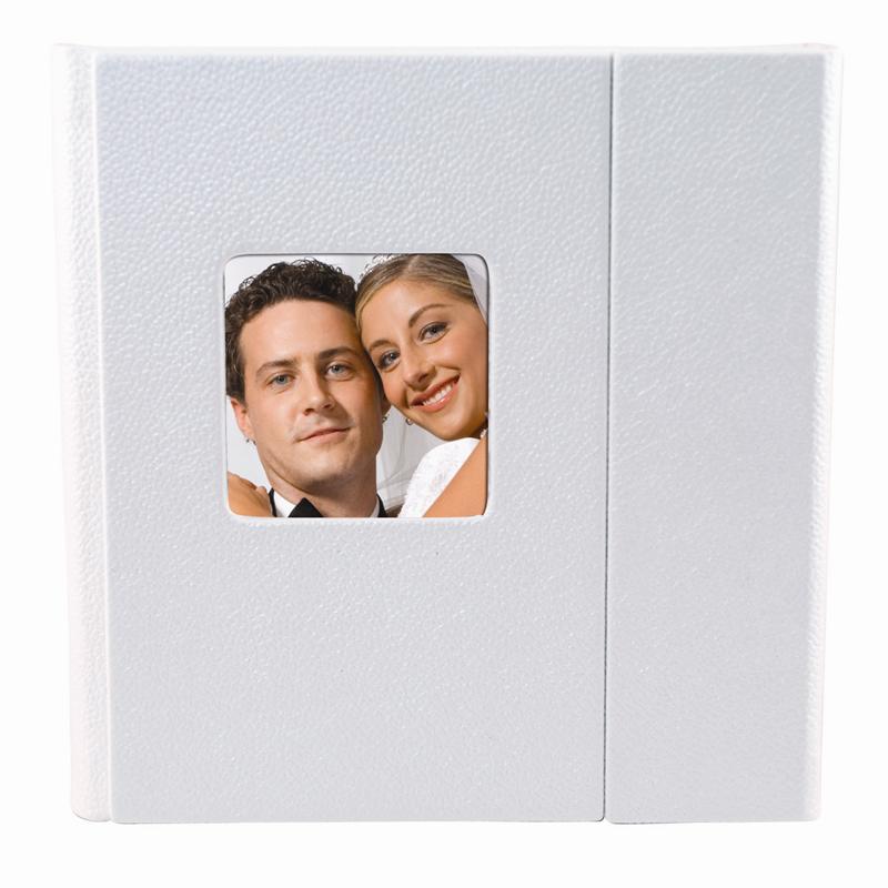 Double CD Holde Wedding white Leather CD DVD DISC Case Box Folio